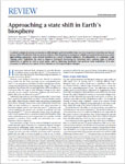 Approaching a state shift in Earth's biosphere