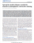 Spread in model climate sensitivity traced to atmospheric convective mixing