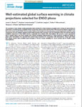 Well-estimated global surface warming in climate projections selected for ENSO phase