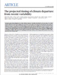 The projected timing of climate departure from recent variability