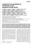 [1994-09-08] Testing the iron hypothesis in ecosystems of the equatorial Pacific Ocean