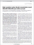 High-resolution carbon dioxide concentration record 650,000-800,000 years before present