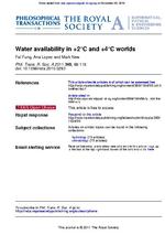 Water availability in +2 degrees Celsius and +4 degrees Celsius worlds