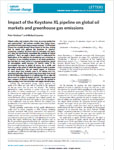 Impact of the Keystone XL pipeline on global oil markets and greenhouse gas emissions
