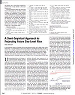 [2007-01-19] A Semi-Empirical Approach to Projecting Future Sea-Level Rise