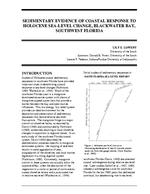 [2009] Sedimentary Evidence of Coastal Response to Holocene Sea-Level Change, Blackwater Bay, Southwest Florida