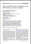 The role of albedo and accumulation in the 2010 melting record in Greenland