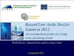 Record Low Arctic Sea Ice Extent in 2012