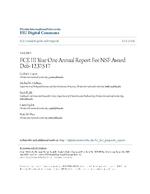 FCE III Year One Annual Report for NSF Award Deb-1237517