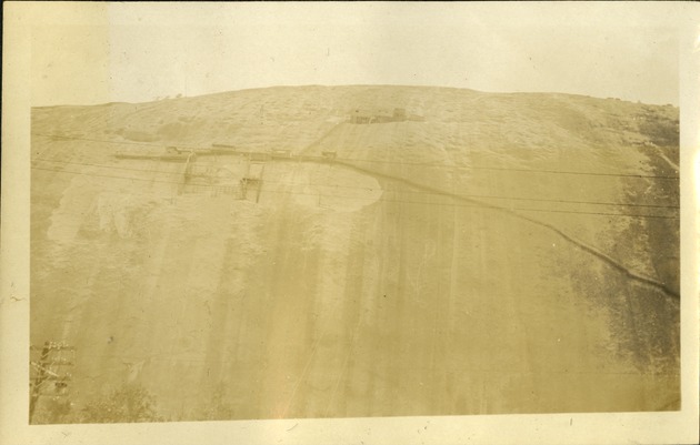 View of Stone Mt - Near Atlanta, Georgia - Stone Mountain, Georgia - Confederate Memorial being constructed