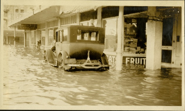 12th Ave. and West Flagler St., Miami Fla.  Nov. 1925 - Rain 16" in 12 hrs - 1925 Florida tropical storm