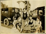 Thanksgiving 1925 - Boaters - Bob Cleary, Hilary, Sis, Bill Howard, Helen O'Connor -