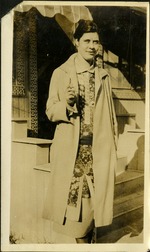 March 1926 - Woman on porch with cigarette