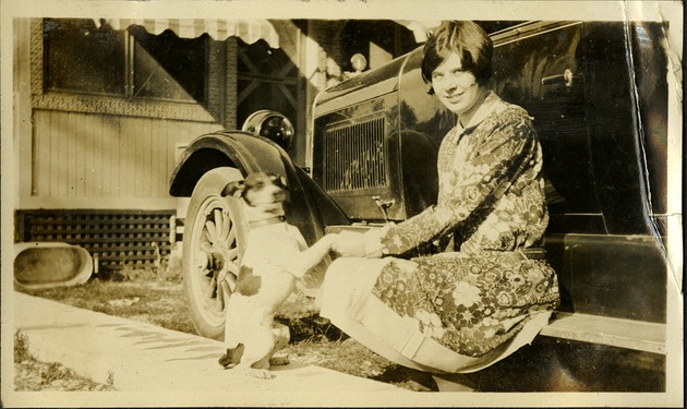 March 1926 - Mickey - woman and dog