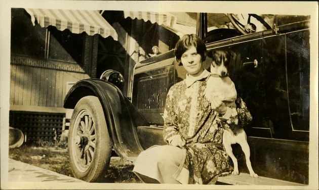 March 1926 - Mickey - woman and dog