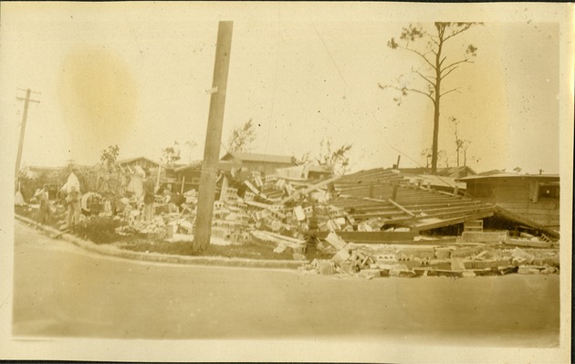 NW Section - destroyed homes at street corner