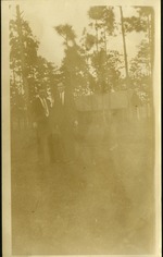 Two men in forest