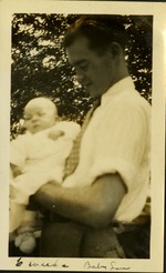 6 weeks baby Lou - Man holding baby