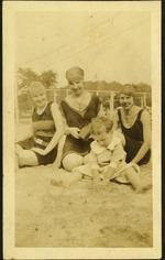 [1923] Lakeside pool, Roanoke Virginia 1923 - Helen, Louise, Patty women and children in bathing suits
