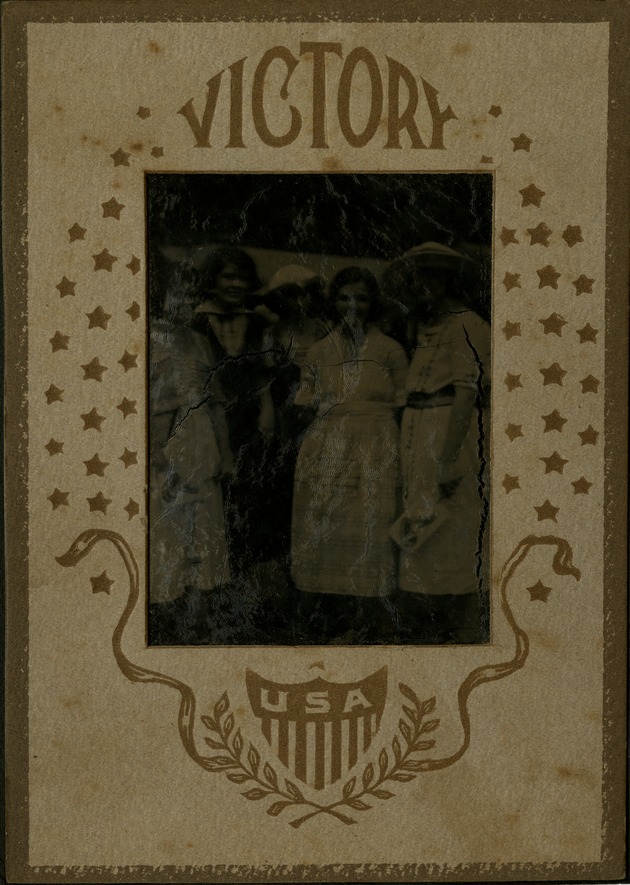 Eva, Mary Louise Erskine, Nell Garrigan, Liz Lambvert Cack. 1921 Ladies together in "Victory" Frame