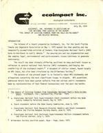 [1975] EcoImpact, Inc. response to criticisms by the National Park Service of the report "The impact of evicting farmers from the Hole-in-the-Donut" and related material