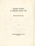 [1905] Ecological research in Everglades National Park by Milton C. Kolipinski and Aaron L. Higer.