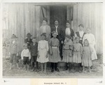 [1890/1905] Group of students posing outside Biscayne School No. 1