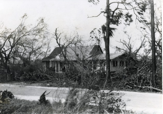 The Peden house after  the 1926 hurricane - 