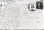 Postcard sent to Mrs. Mary Peden in 1913