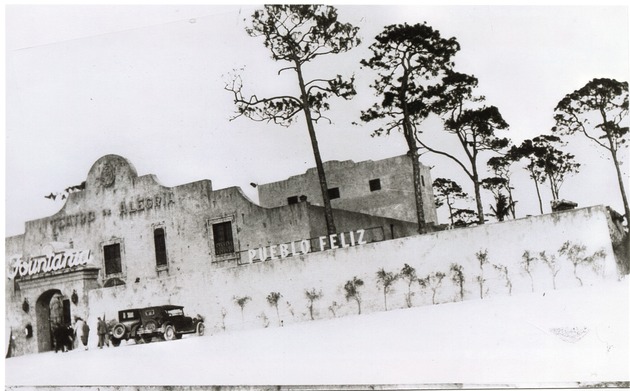 Pueblo Feliz built by Shoreland Co. in 1926 to house the Fountania Theater - 