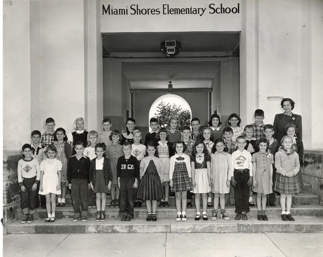 Miami Shores Elementary School class photo with teacher - 