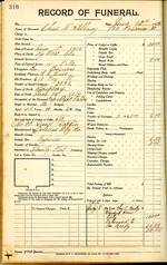 Funeral Record of Charles H. Albury