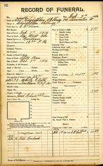 Funeral Record of Christopher Albury