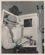 [1950/1959] Park ranger recording data in the Everglades National Park