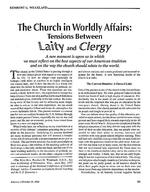 [1986-10-18] The Church in Worldly Affairs: Tensions Between Laity and Clergy