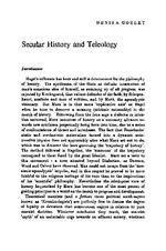 Secular History and Teology