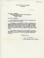 Letter from Charles West to Thomas Pancoast Regarding Park Borders (low quality duplicate)
