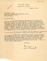 August 8th Letter to Ernest F. Coe