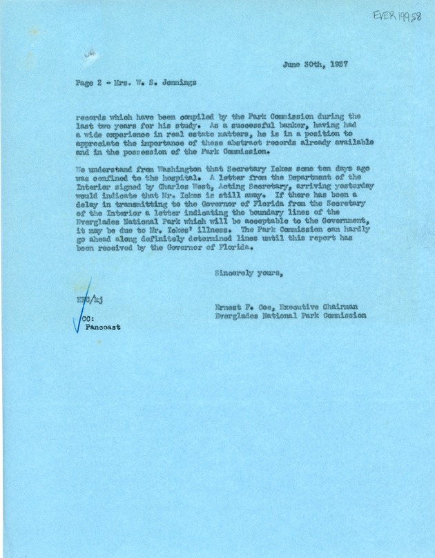 June 30th Ernest F. Coe Response to Telegraph (Page 2)