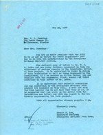 Letter: Ernest F. Coe to Mrs. W.S. Jennings, May 26th, 1937