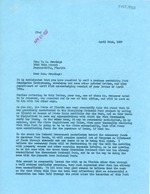 April 22nd Letter to Mrs. W.S. Jennings. (Page 1)