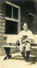 Charles Leon Pierce with dog, c. 1919