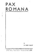 [1905-04-21] Pax Romana - Function and importance of the catholic world of secretariate of national university federations