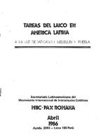 Tareas del Laico en America Latina: a la Luz de Vaticano II, Medellin y Puebla