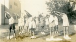 Exercise class at Boynton School, c. 1944