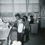 Children receiving polio vaccination, 1965