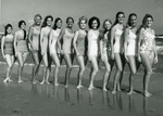 Miss Boynton Beach pageant contestants at beach, 1971
