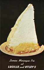 Lemon meringue pie at Lucille and Otley's, c. 1965