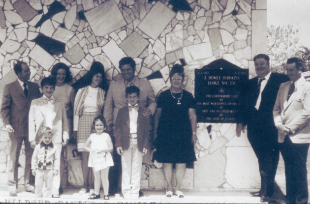 Family posed for dedication