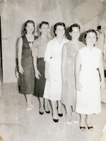 Group of young women for beauty contests